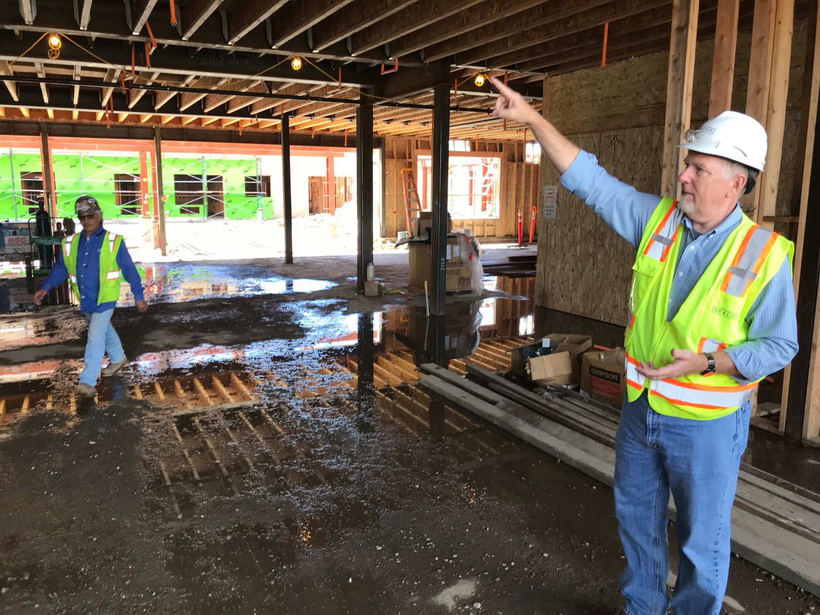 Bryan Holt of Deacon Construction at the site of the future Watermark at Napa Valley senior living community